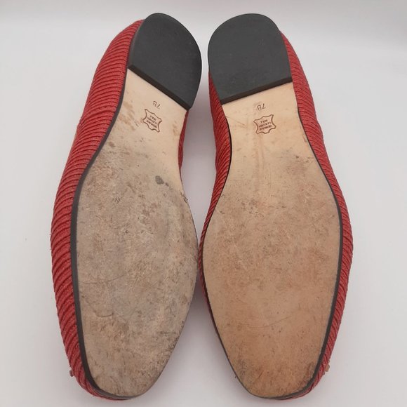 Talbots Red & Tan Ballet Flats SZ 7 - Picture 8 of 8